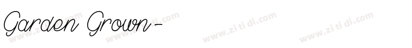 Garden Grown字体转换